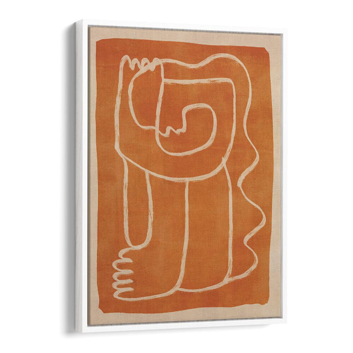 Modern ABSTRACT LINE ART FIGURE in earthy tones, perfect for stylish boho art paintings to elevate your space.