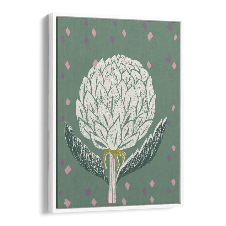 Artichoke Sage Green Floral Flower Paintings showcase a stunning artichoke design on a soft green backdrop.