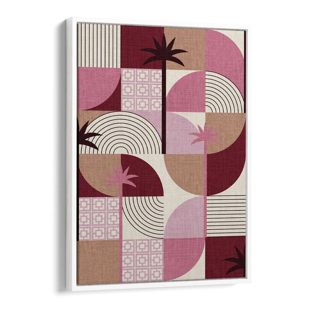 DESERT SHAPES AND PALMS MAUVE , FASHION POSTERS