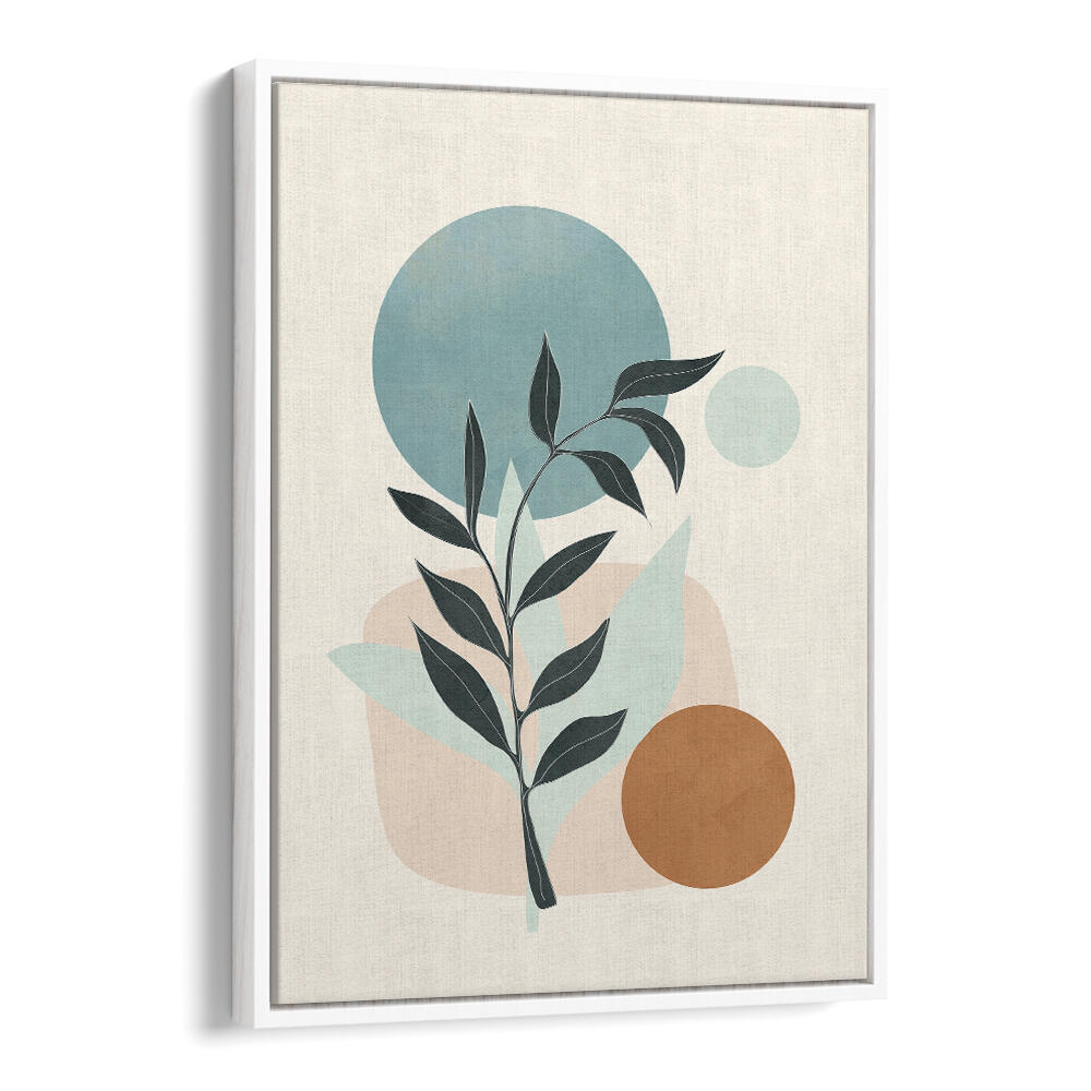 LEAFY GEOMETRY , BOHO ART PAINTINGS