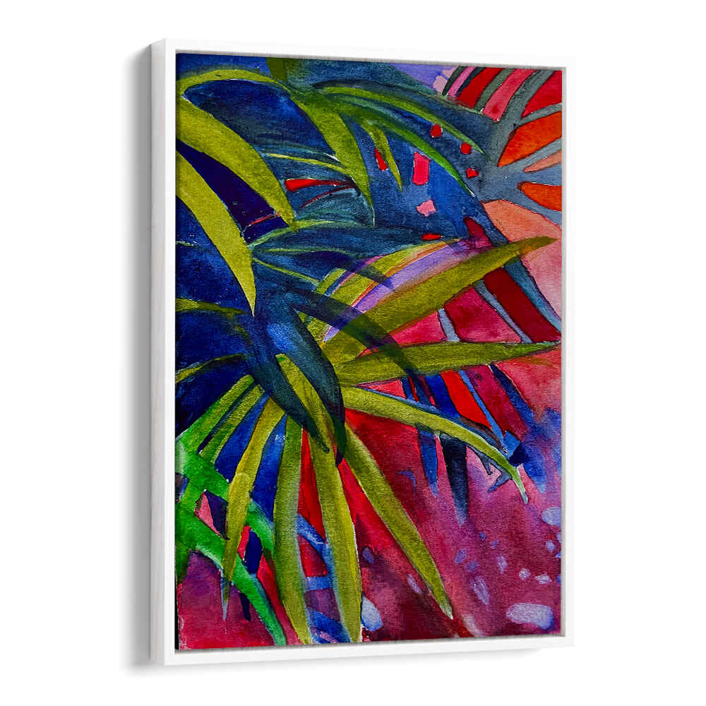 PALM SUNSET , FLORAL FLOWER PAINTINGS