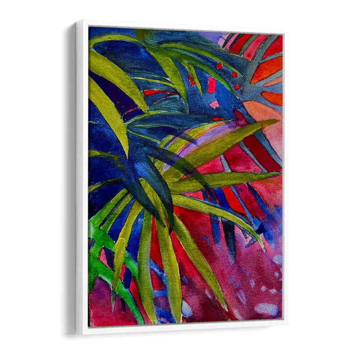 PALM SUNSET , FLORAL FLOWER PAINTINGS