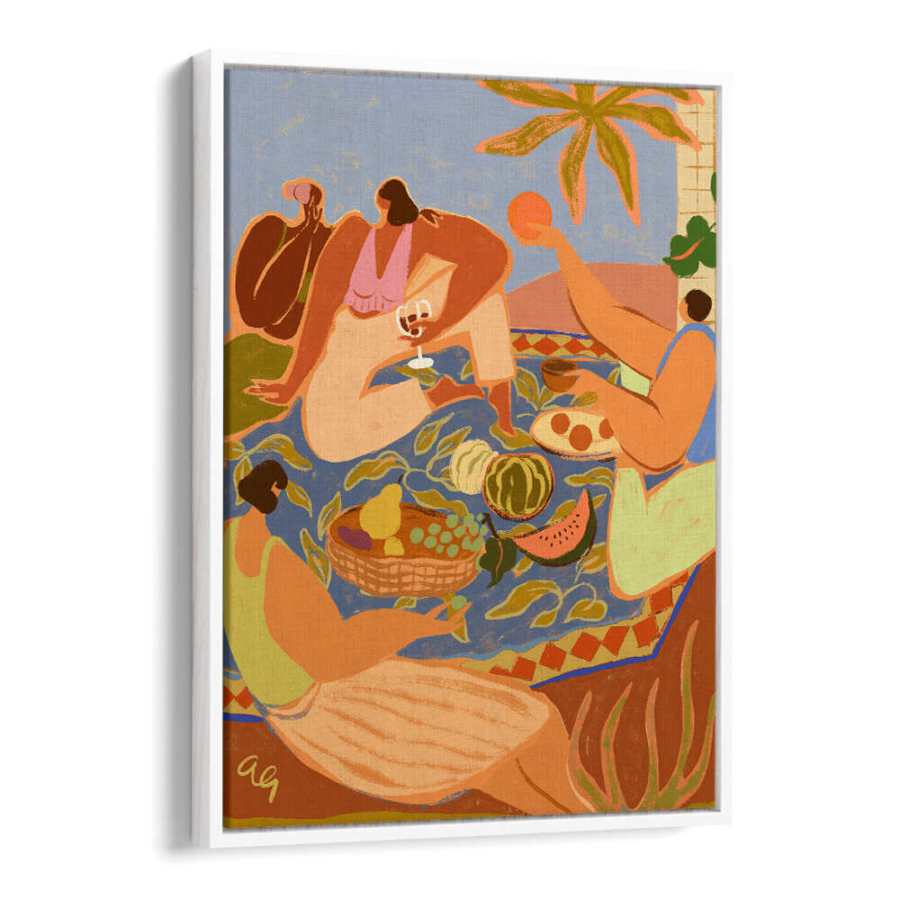 SUMMER PICNIC , PORTRAITS & FIGURATIVE ILLUSTRATIONS