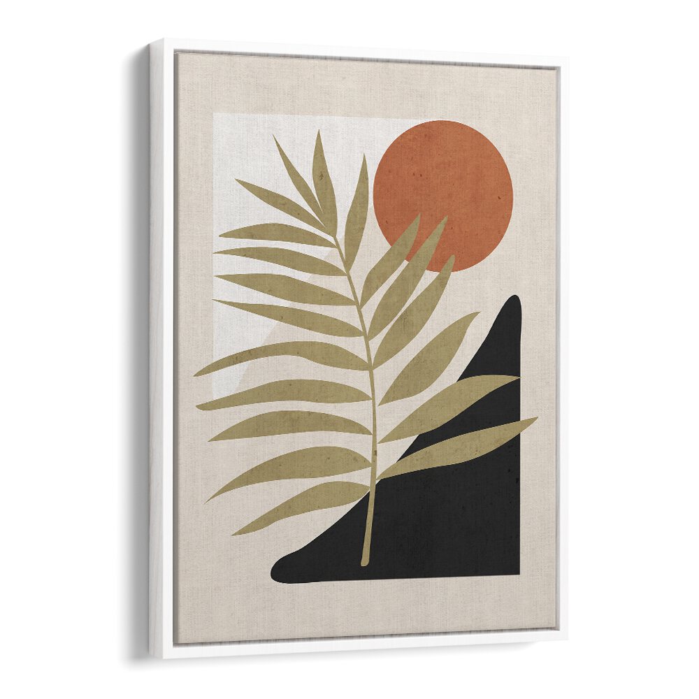 Stylish TROPICAL LEAF ABSTRACT ART, BOHO ART PAINTINGS featuring earthy tones and vibrant hues for boho decor.