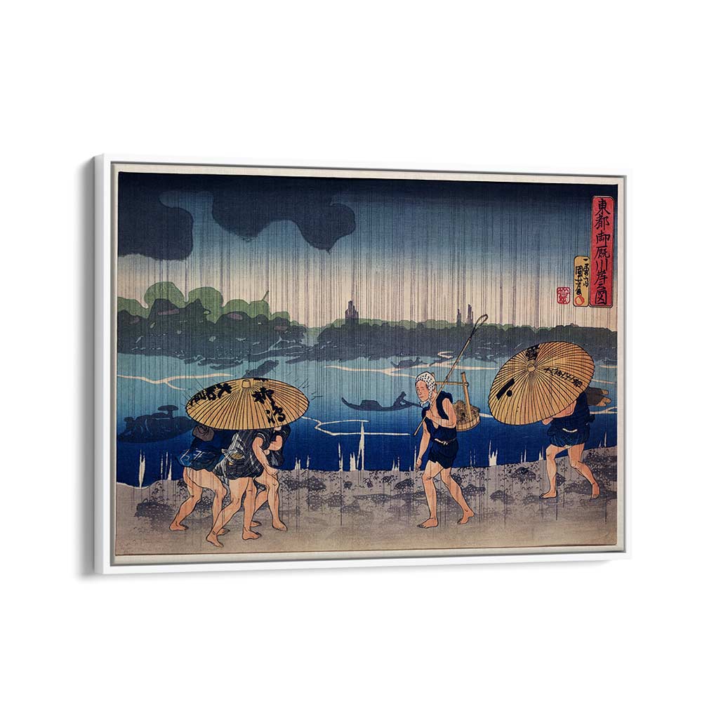 PEOPLE WALKING , VINTAGE PAINTINGS