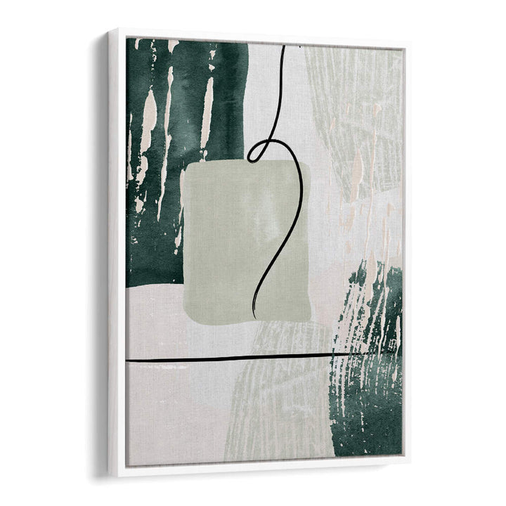 ABSTRACT SHAPES IN GREEN III , BOHO ART PAINTINGS