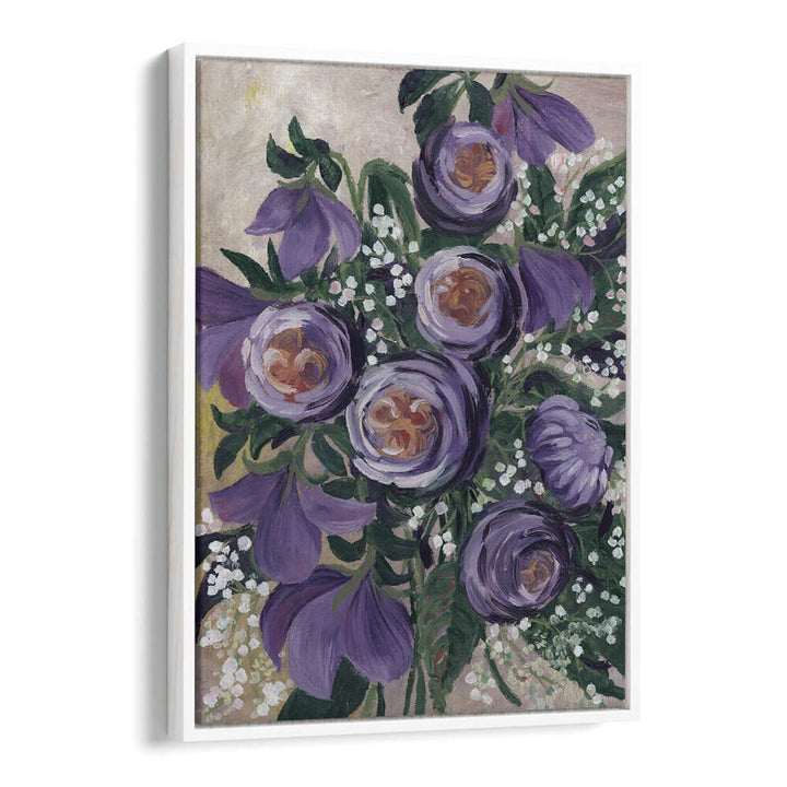 AALIYAH PAINTERLY ENGLISH ROSES , FLORAL FLOWER PAINTINGS