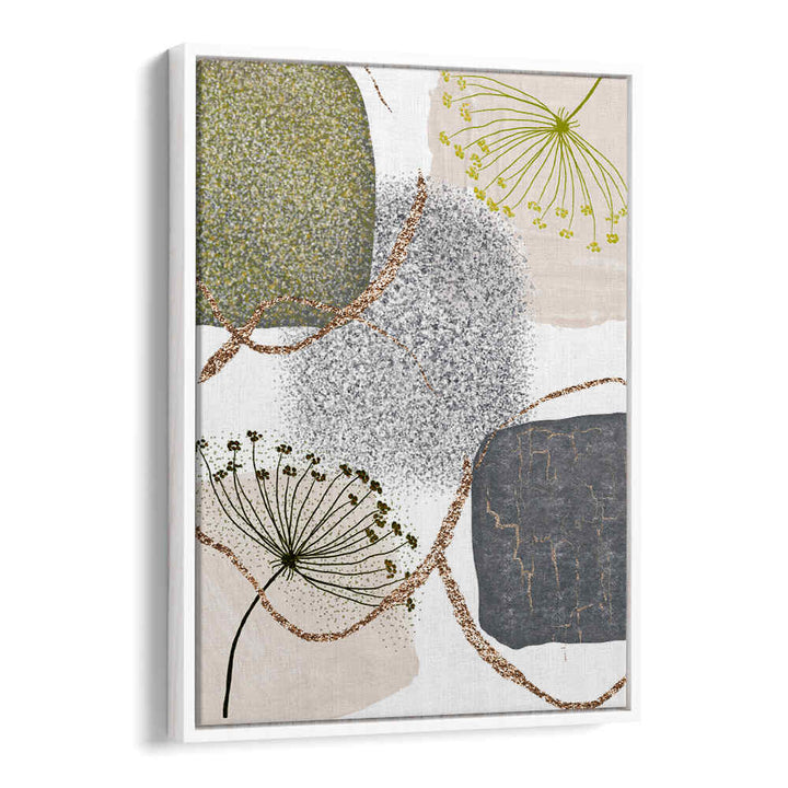 GREEN GREY I , BOHO ART PAINTINGS