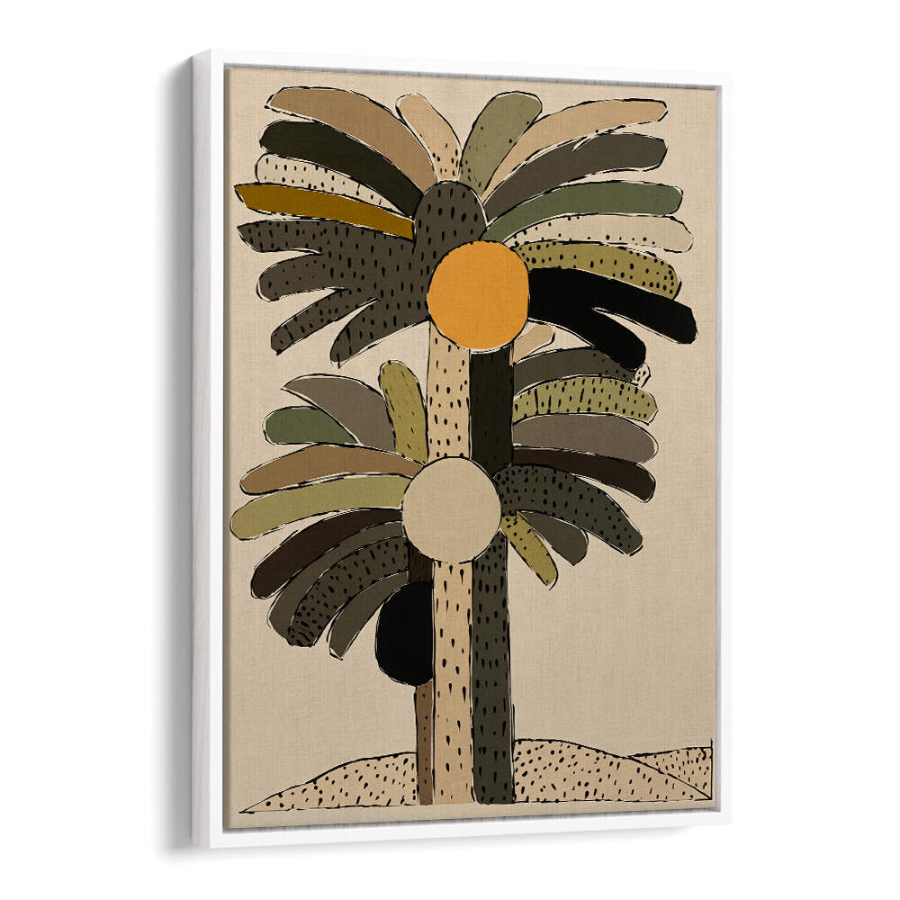 PALM SILHOUETTES , FLORAL FLOWER PAINTINGS