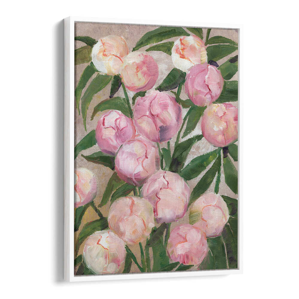 VALENTY PAINTERLY PEONIES , FLORAL FLOWER PAINTINGS