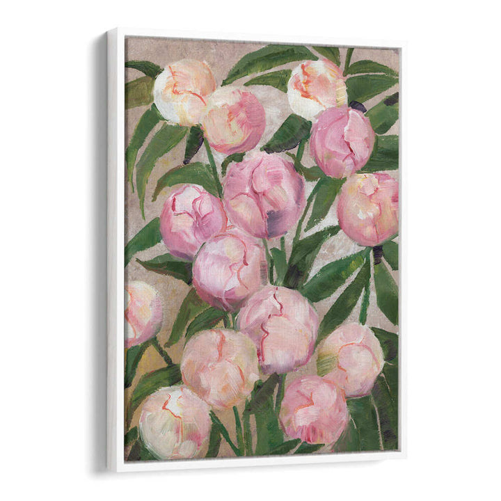 VALENTY PAINTERLY PEONIES , FLORAL FLOWER PAINTINGS