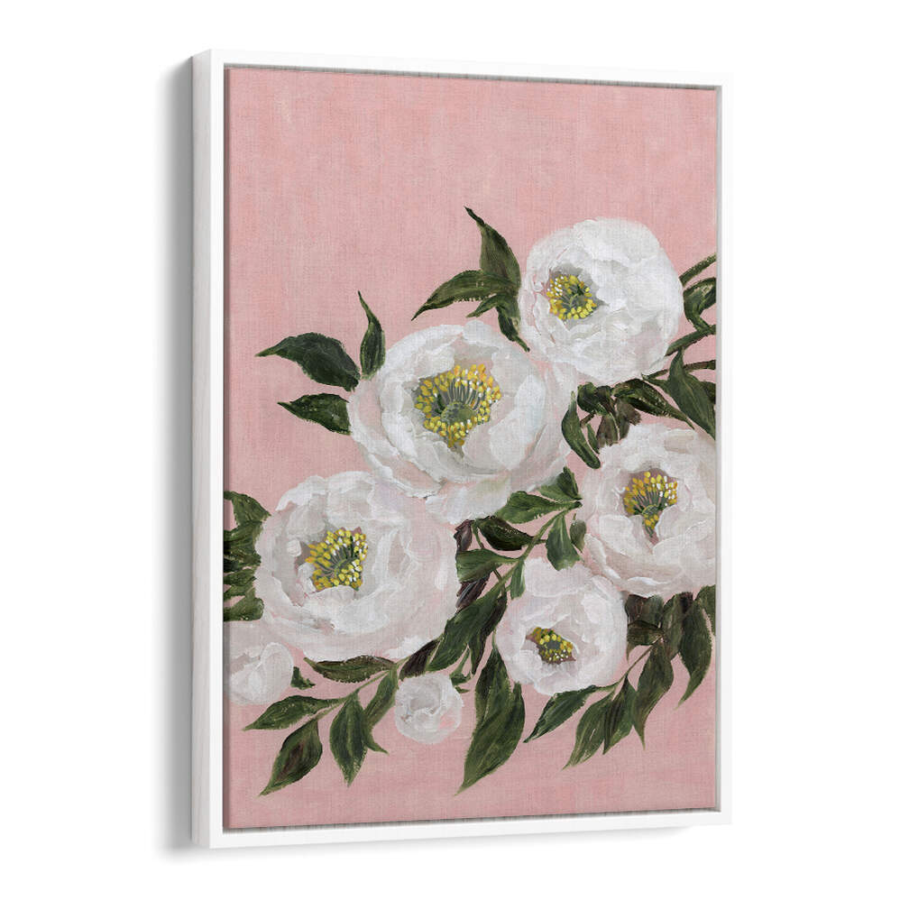 EVADNE PEONIES IN PINK , FLORAL FLOWER PAINTINGS