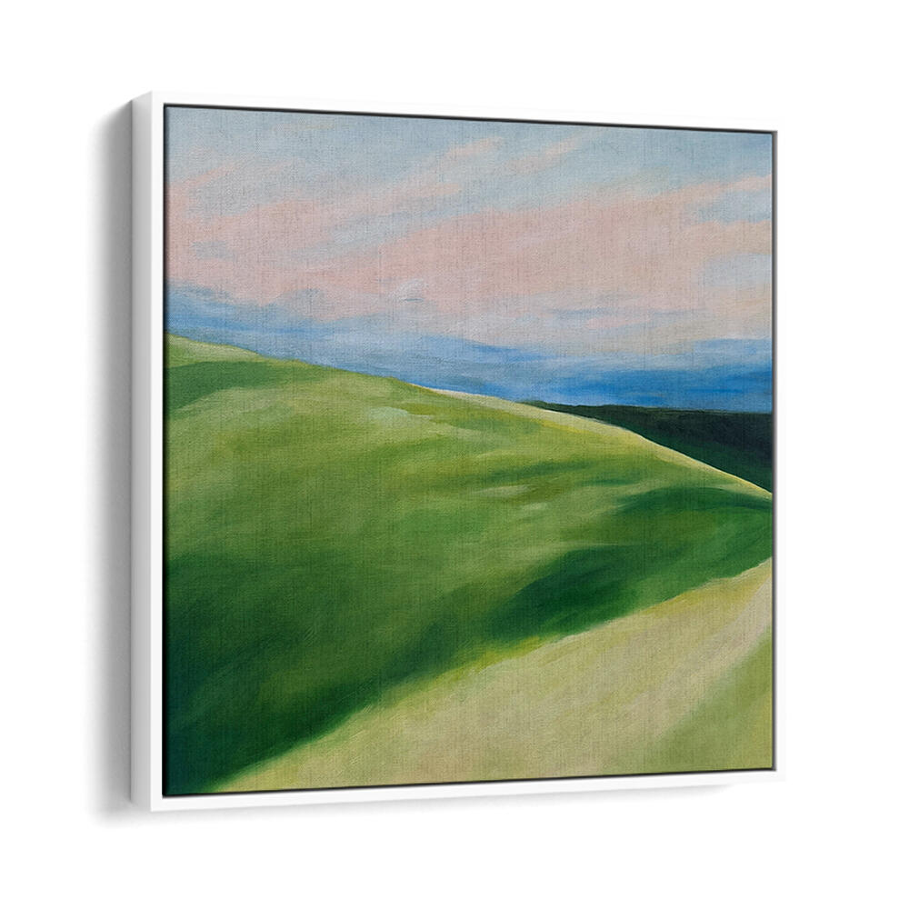 GREEN HILLS AND PATH , LANDSCAPE PAINTINGS