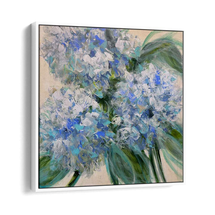 Vibrant AZURE BLOOM, FLORAL FLOWER PAINTINGS featuring stunning abstract brushstrokes for a chic decor transformation.