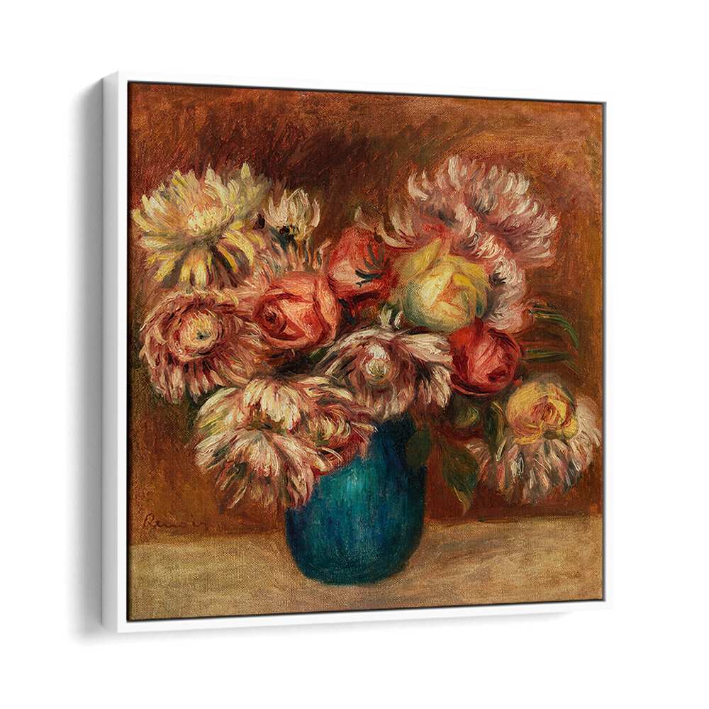 FLOWERS IN A GREEN VASE  , VINTAGE PAINTINGS