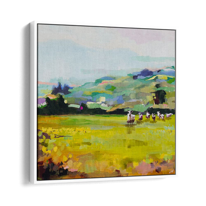 Vibrant PASTURE, LANDSCAPE PAINTINGS showcasing tranquil fields and hills, perfect for enhancing your living space.