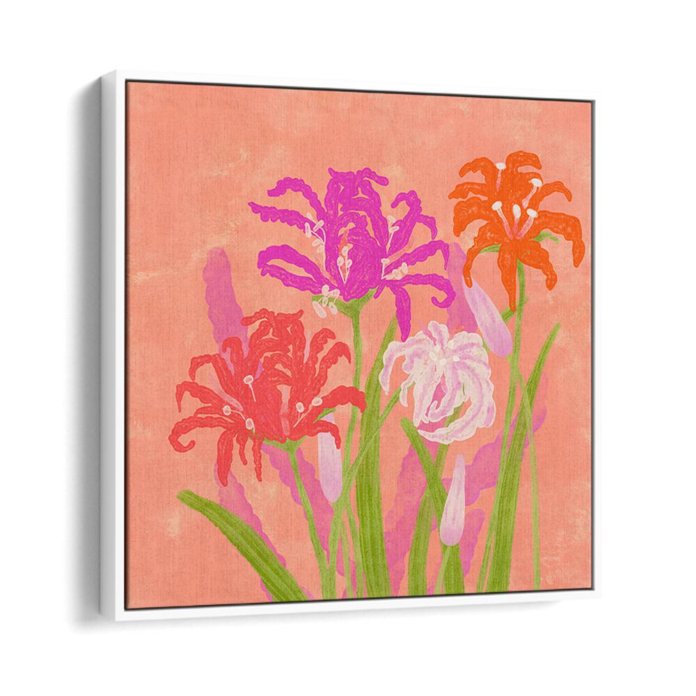 Vibrant RADIANT NERINES FLOWERS in a stunning FLORAL FLOWER PAINTING, perfect for elegant home decor.