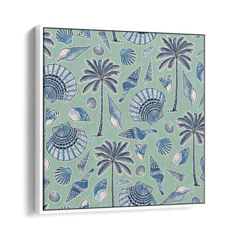 SEA SHELLS AND PALMTREES MINT , BEACH PAINTINGS