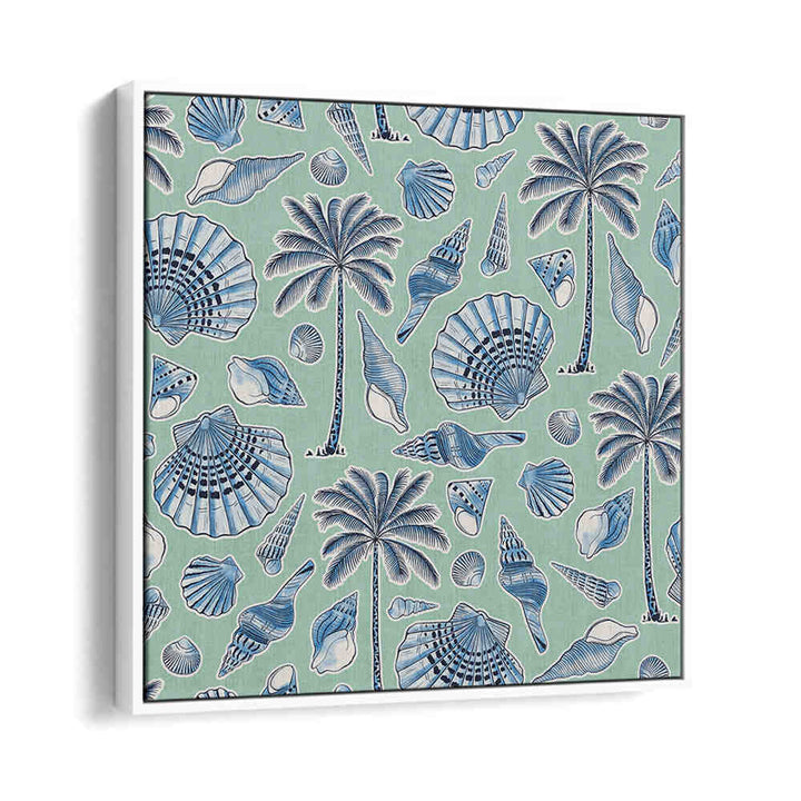 SEA SHELLS AND PALMTREES MINT , BEACH PAINTINGS