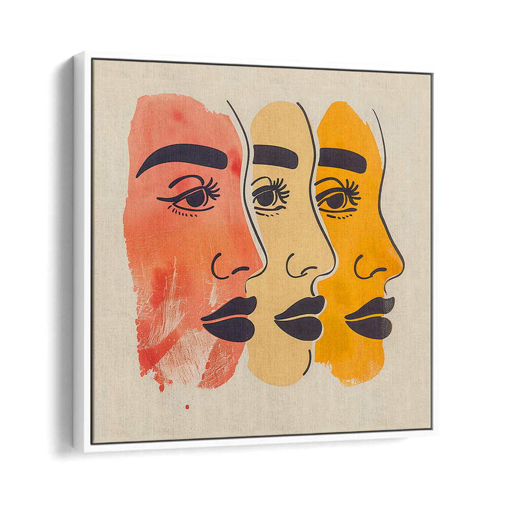 THREE FACES , BOHO ART PAINTINGS