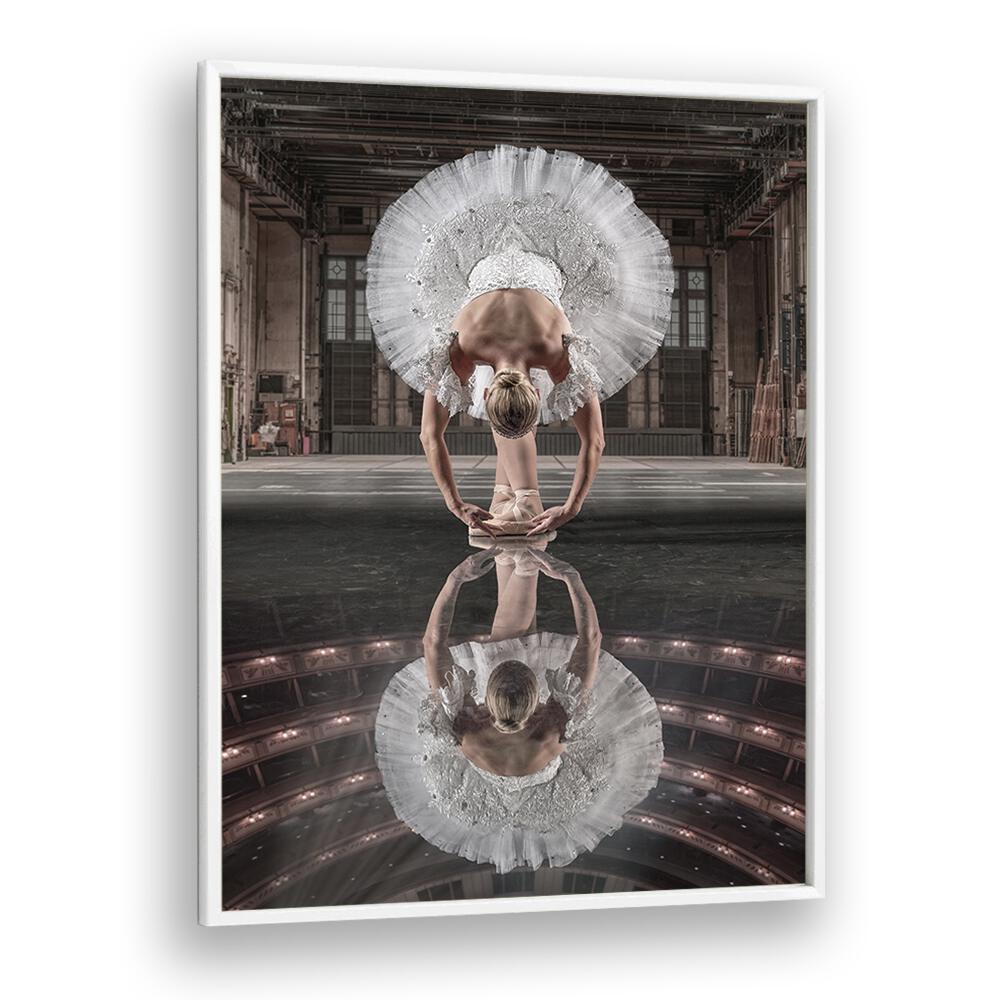 Elegant ballerina poised at the Ballerina Stage, showcasing surrealism in stunning photography prints.
