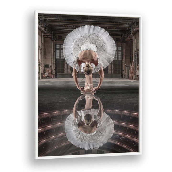 Elegant ballerina poised at the Ballerina Stage, showcasing surrealism in stunning photography prints.