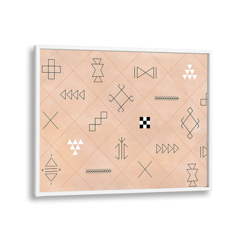 Stylish SYMBOLS , BOHO ART PAINTINGS featuring geometric designs, perfect for modern decor by Elena Ristova.