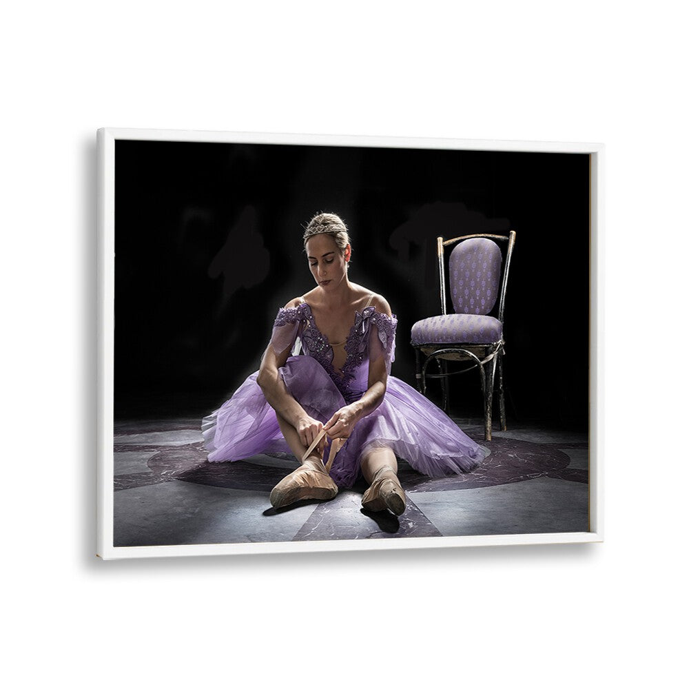 Elegant SILENT BALLERINA, PHOTOGRAPHY PRINTS showcase a dancer in a stunning purple tutu, capturing ballet's grace.