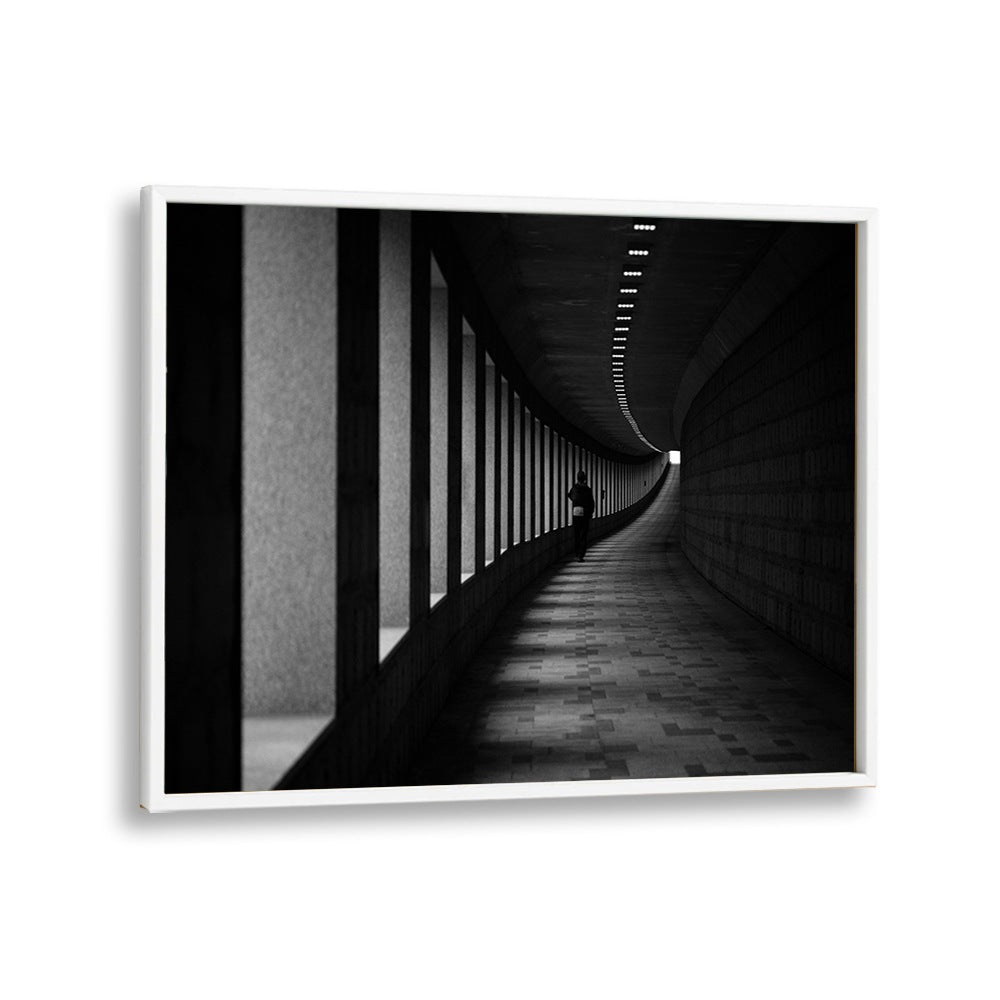 Transform your space with A CORNER, PHOTOGRAPHY PRINTS, featuring a striking black and white architectural design.