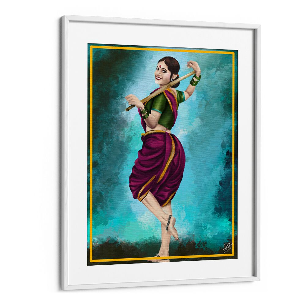 Colorful depiction of joy and movement in "GRACE IN MOTION, INDIAN ART PAINTINGS," showcasing elegance and spirit.