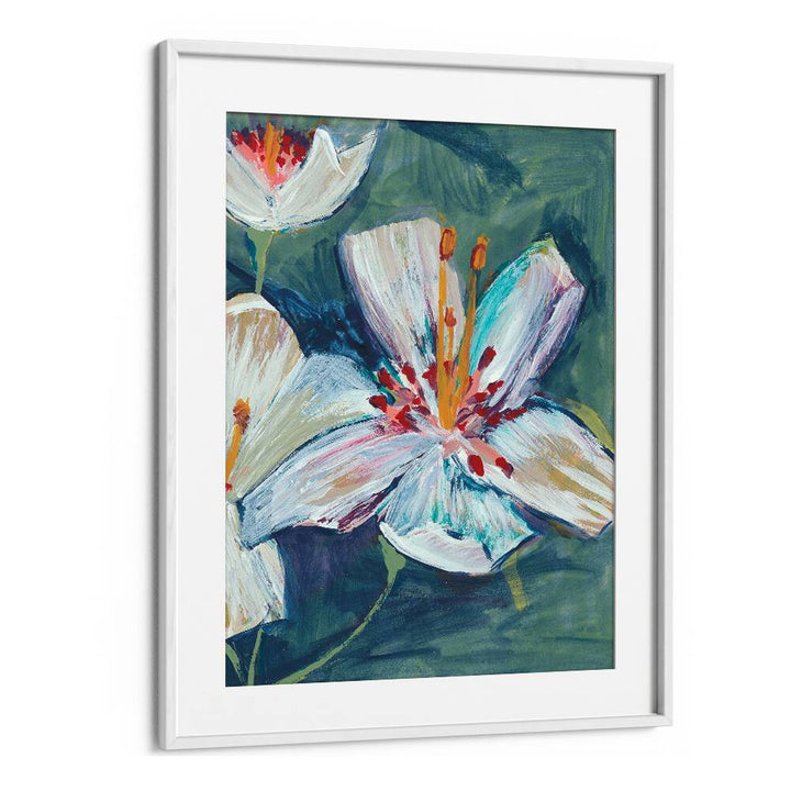 Vibrant ABSTRACT HAND PAINTED LILY, FLORAL FLOWER PAINTINGS, adding elegance to any space with unique artistry.