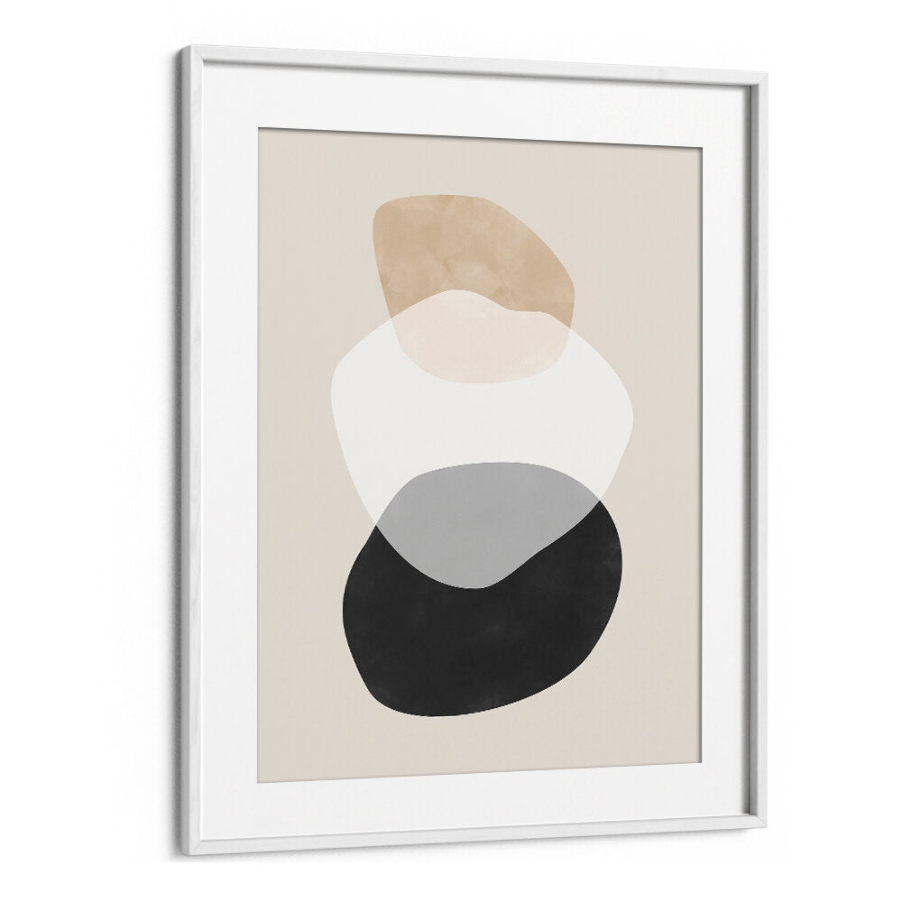 BEIGE BOHO SHAPES , BOHO ART PAINTINGS