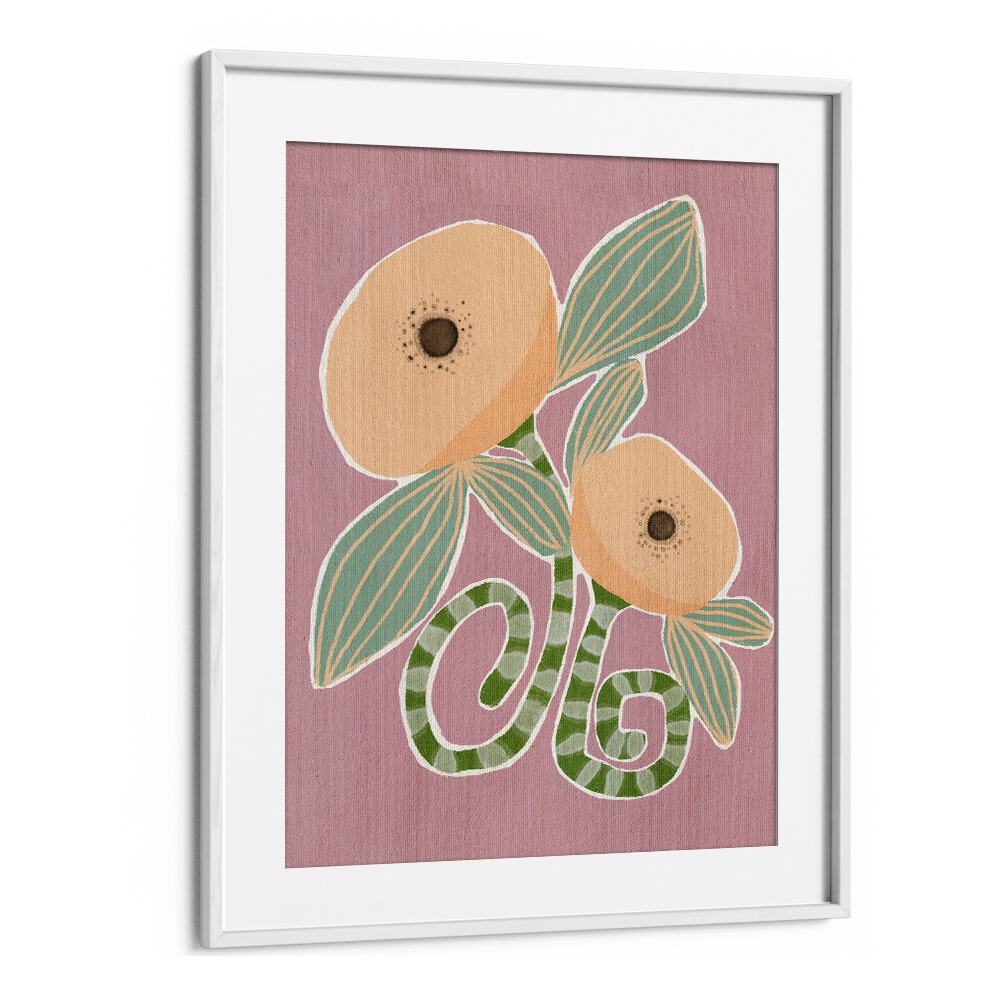 Stunning DELICATE BLOOM XX, FLORAL FLOWER PAINTINGS showcasing elegant blooms on a soft pink background for your decor.