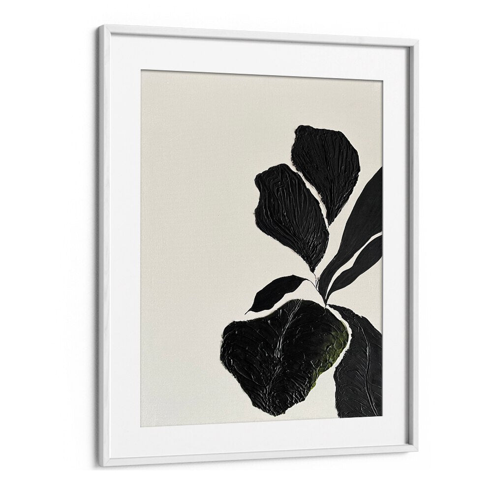 Stylish black and white artwork from THE MUTUAL FEELING - I, FLORAL FLOWER PAINTINGS, enhancing any space with elegance.