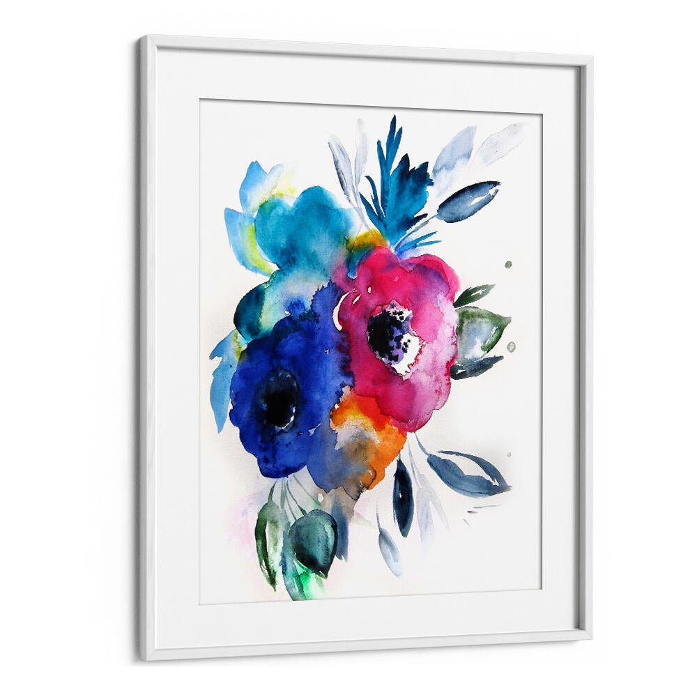 FLORAL NO IX , FLORAL FLOWER PAINTINGS