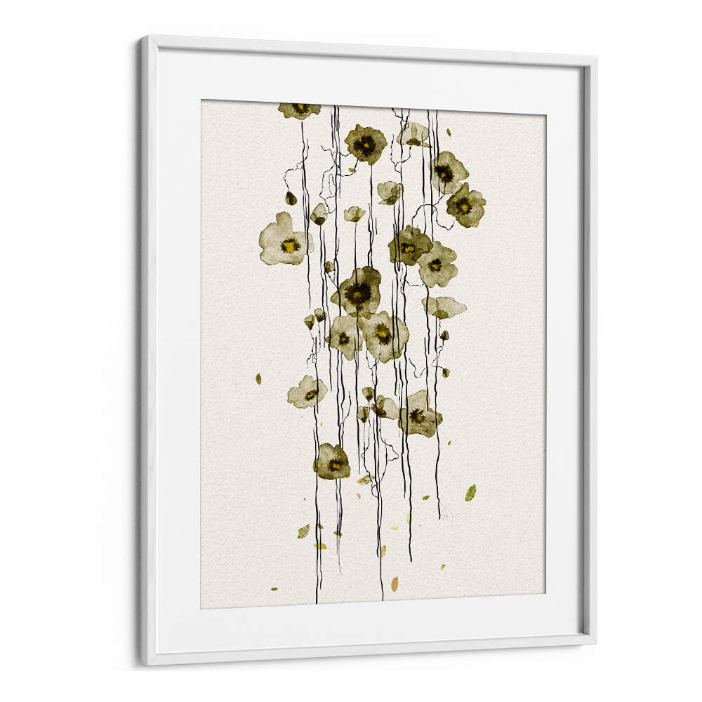 HORIZONTAL GREENERY , FLORAL FLOWER PAINTINGS
