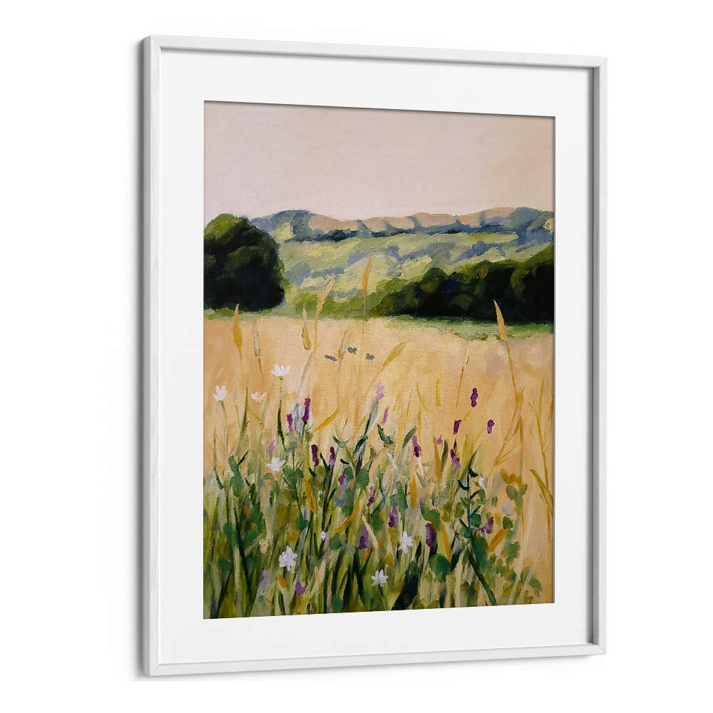 OAKS AND TALL GRASS , LANDSCAPE PAINTINGS