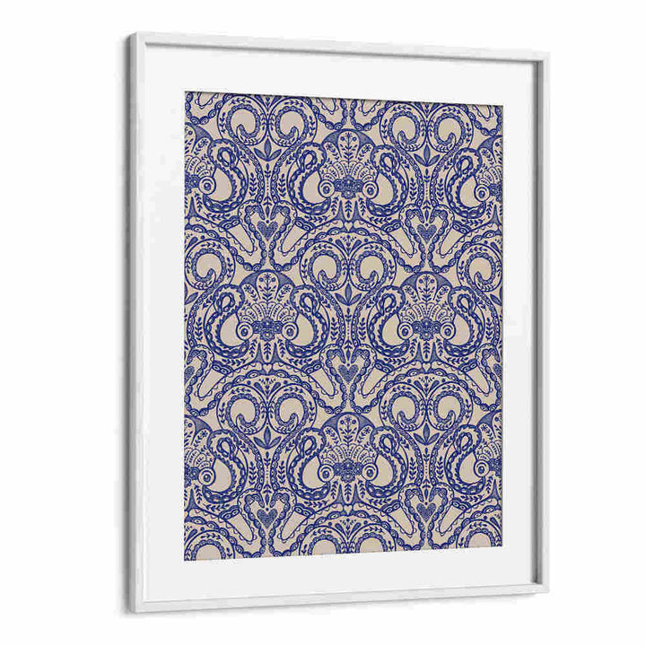 OKTOPUS DAMAST INK BLUE , PATTERN ART PRINTS