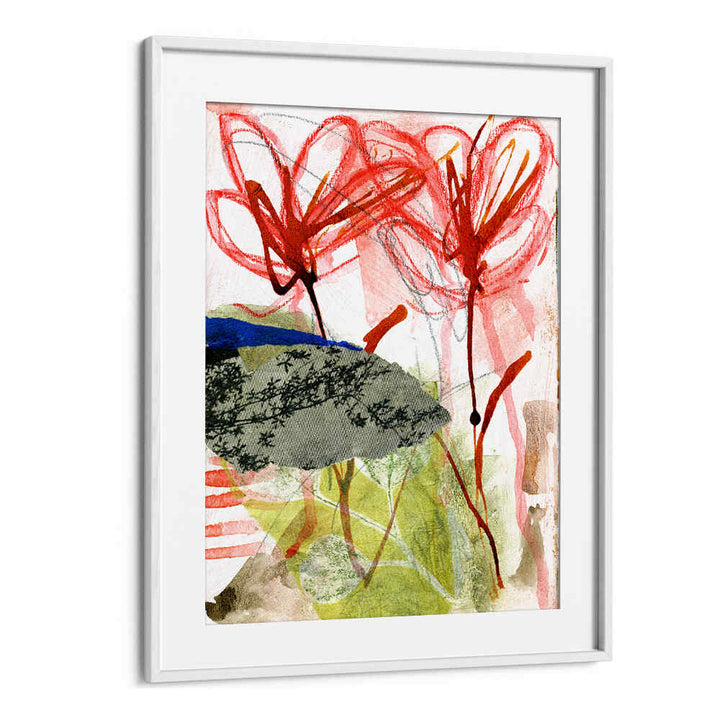 SHE COLORED OUTSIDE , FLORAL FLOWER PAINTINGS