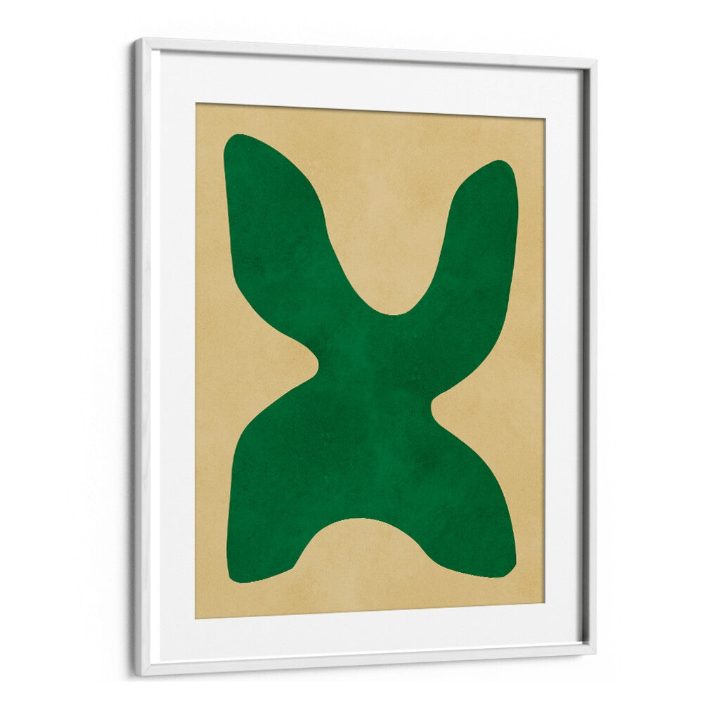 Stylish ORGANIC ART XI, GEOMETRIC ART PRINTS featuring a green abstract design, perfect for modern decor.