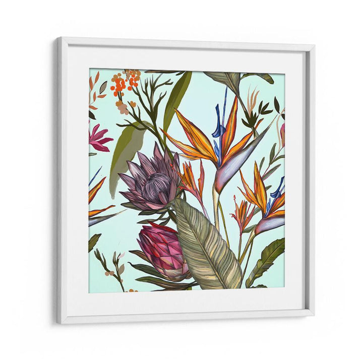 Vibrant PROTEAS AND IRIS, FLORAL FLOWER PAINTINGS elevate any space with stunning colors and textures.