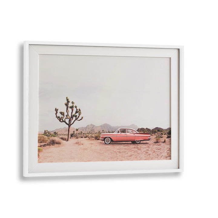 Stunning modern Americana painting, "IN THE DESERT, COWBOY," captures adventure in a serene desert landscape.