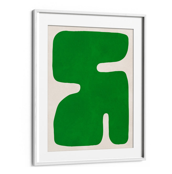 Bold green shapes come together in ORGANIC V, GEOMETRIC ART PRINTS, blending modern art with natural beauty.