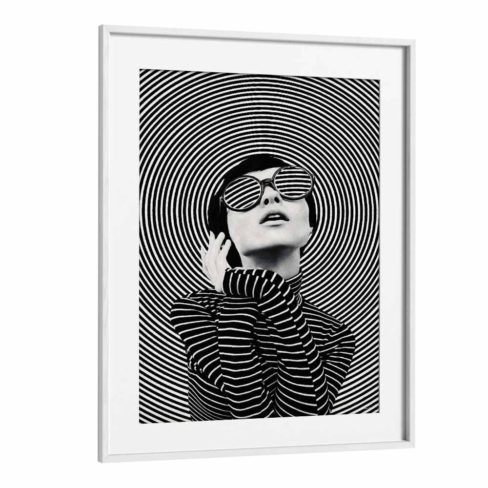 Striking black and white portrait from the THOUGHTS IN A WHIRL, PORTRAITS collection by Underdott, showcasing artistic flair.