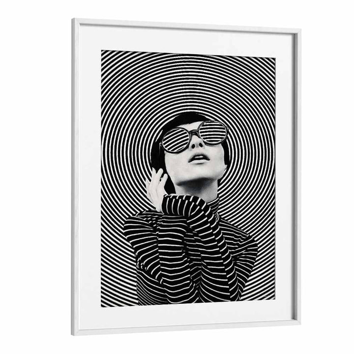 Striking black and white portrait from the THOUGHTS IN A WHIRL, PORTRAITS collection by Underdott, showcasing artistic flair.