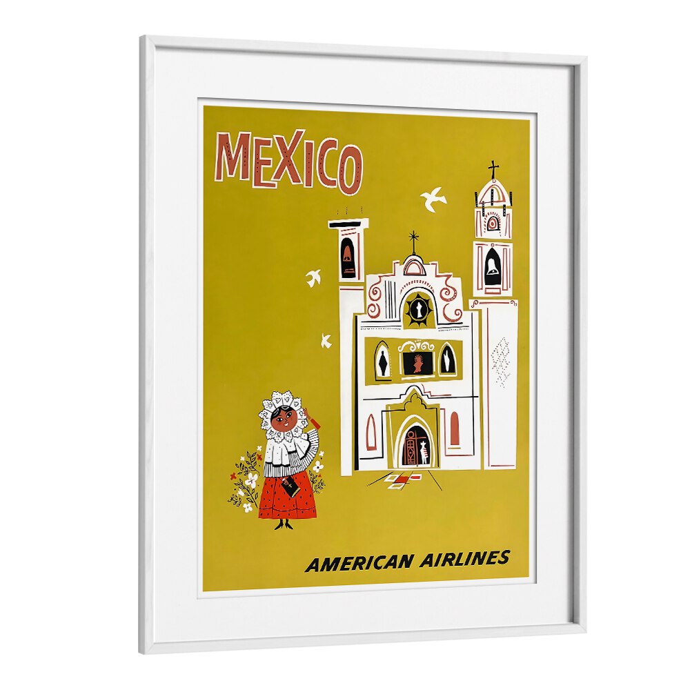 Charming MEXICO AIRLINES I, VINTAGE TRAVEL POSTERS featuring classic aviation art to enhance any space.