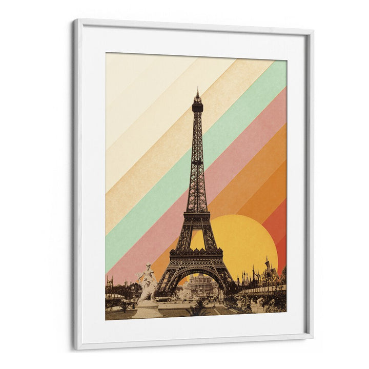Vibrant EIFFEL TOWER RAINBOW travel posters by Florent Bodart, capturing Paris’s magic with stunning colors.