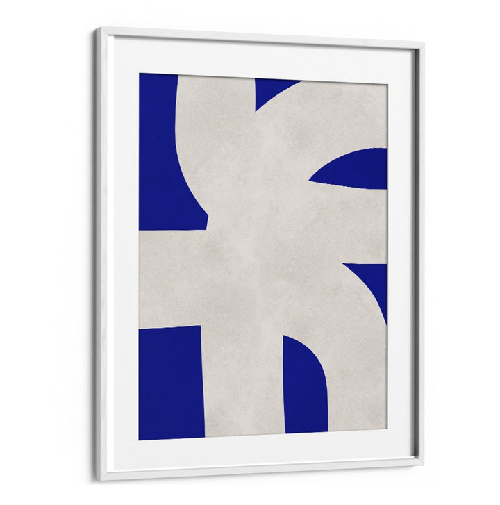 Framed artwork featuring bold shapes and colors, showcasing UNDULATING CURVES VII, ABSTRACT PAINTINGS for modern decor.