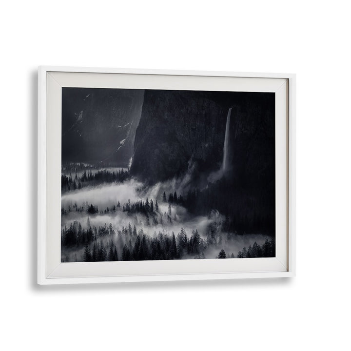 Stunning black and white photography prints capturing the ACTIONS AT BRIDALVEIL FALL, perfect for nature lovers.