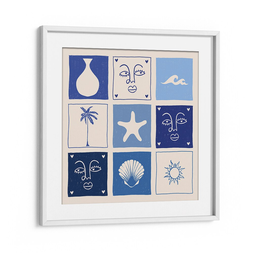 Colorful SEA CHILD, BOHO ART PAINTINGS featuring ocean themes, perfect for coastal home decor. Enhance your space!